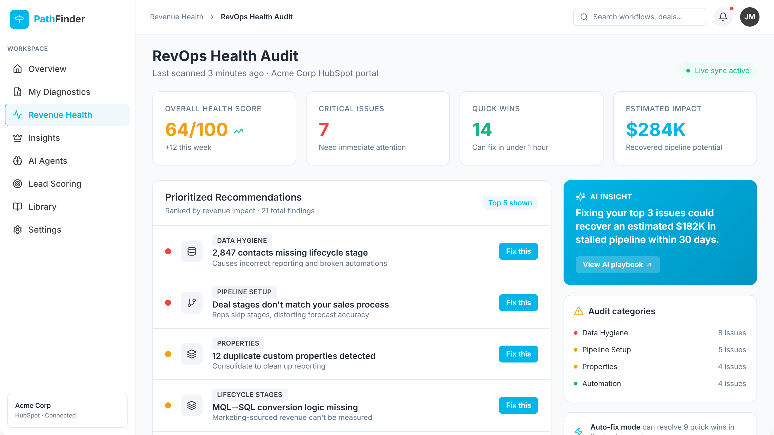 AI-Powered HubSpot RevOps Audit & Best-Practice Setup
